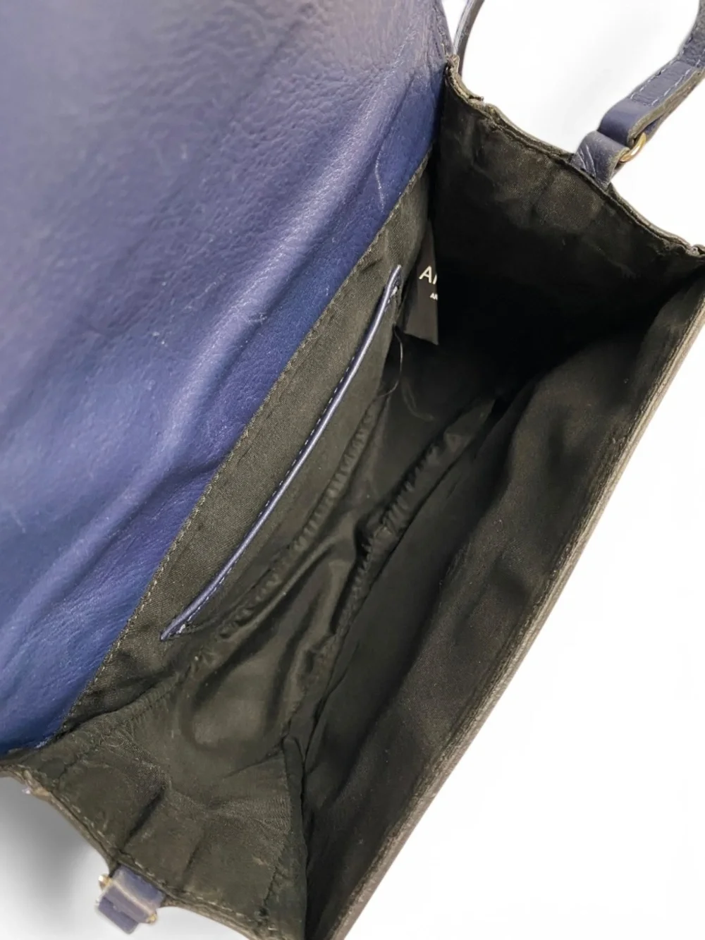 Arezzo Crossbody Leather Bag in Blue - Picture 7 of 10